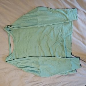 Long sleeve open back top